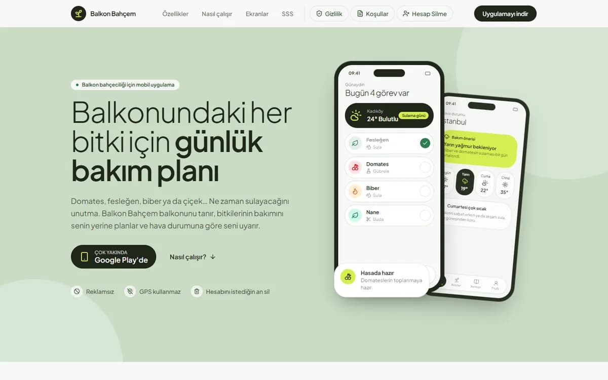 Balkon Bahçem web sitesi
